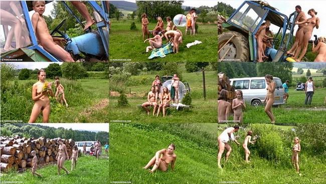 Video FKK Erholung in der Natur - Grasige Fitness im Freien [FKK-Archiv]