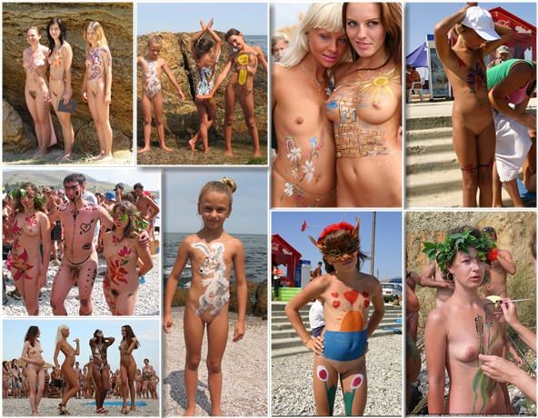 Körper farben und Nudisten [FKK-Archiv]